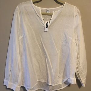 White Old Navy Tunic NWT